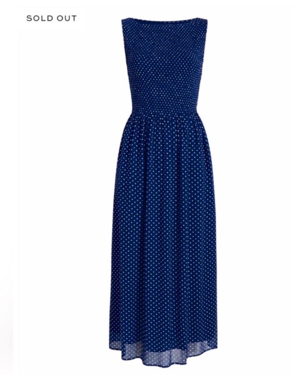 NEW Hill House Cosima Nap dress. Navy Polkadot Georgette. XS. NWT